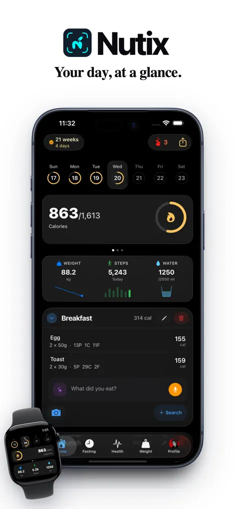 Nutix - Calorie Counter - Health & Fitness App | MWM
