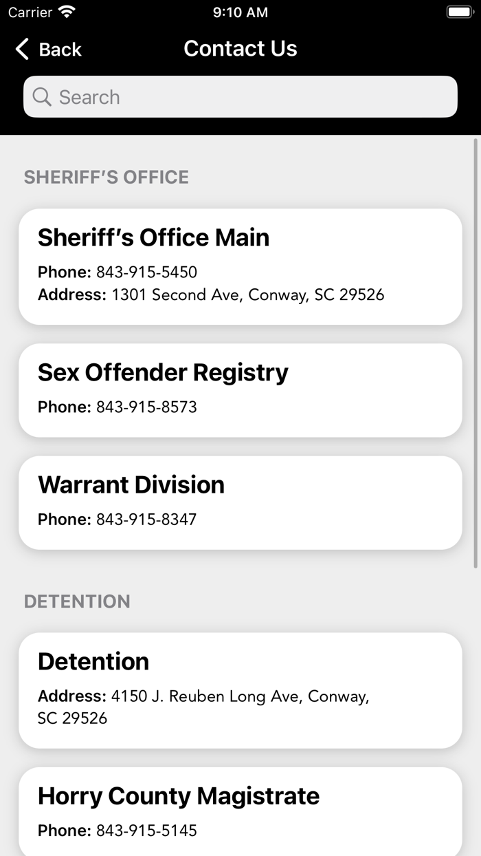 Horry County Sheriff SC