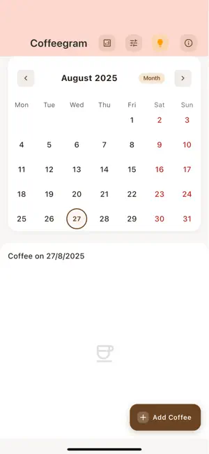 Coffeegram: Coffee Tracker screenshot 2