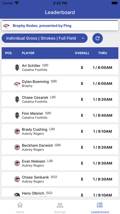 MSHSAA Golf Screenshot