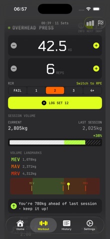 Afterset: Gym Workout Tracker screenshot