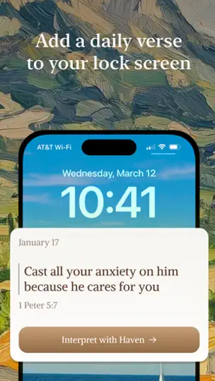 Captura de pantalla de Haven - Chat Bíblico en iPhone 4