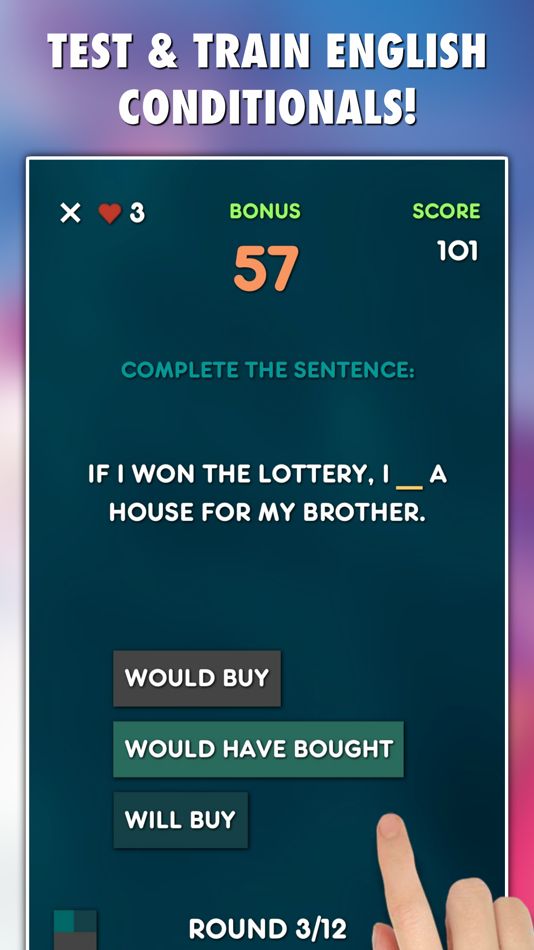 #1. Conditionals Grammar Test (iOS) 由: Michal Sajban