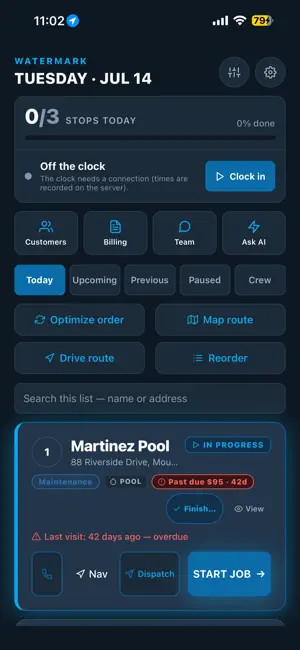 WaterMark Pool Service screenshot 4