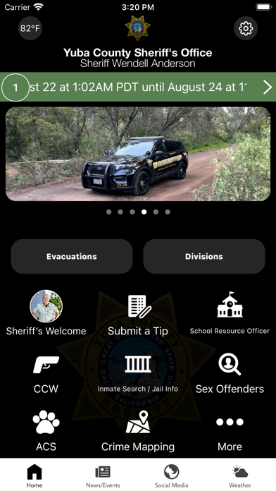Yuba County Sheriff’s Office Screenshot
