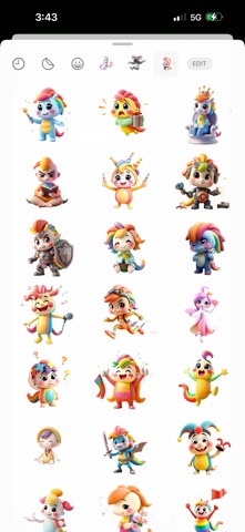Mystic Rainbow Stickers iPhone screenshot