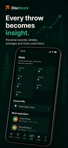 DiscScore: Disc Golf GPS iPhone screenshot