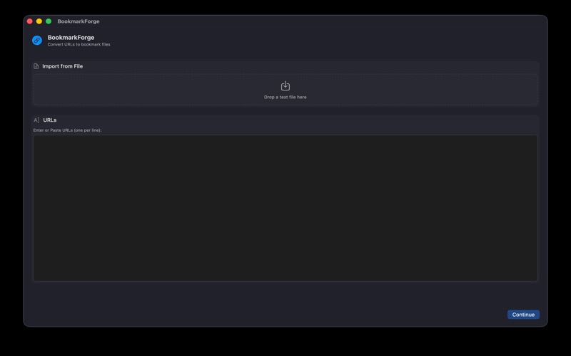 BookmarkForge app screenshot