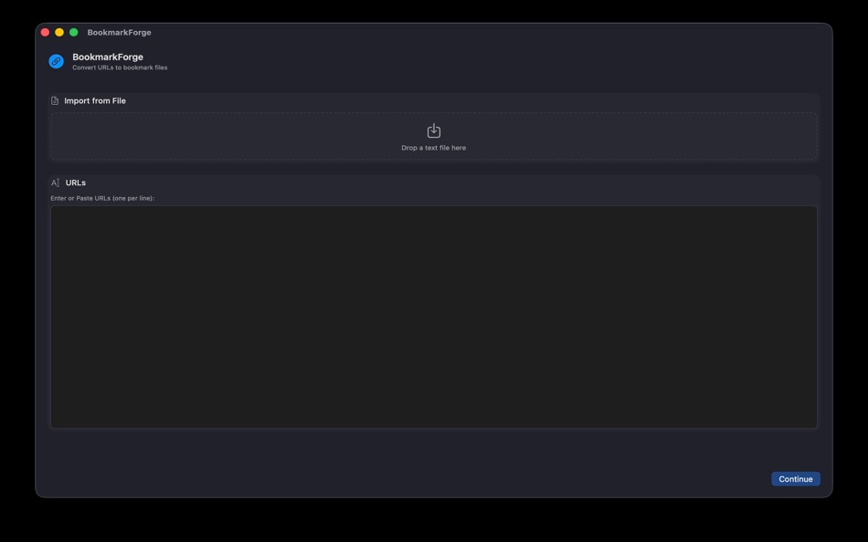 #1. BookmarkForge (macOS) Ved: Jossware LLC