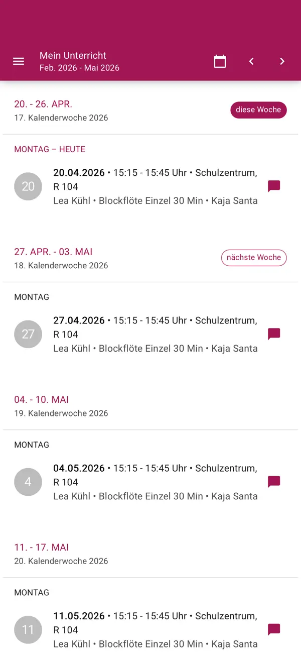 Screenshot #2 pour Musikschule der Stadt Koblenz