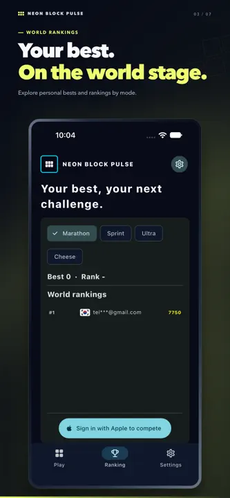 Neon Block Pulse screenshot 4