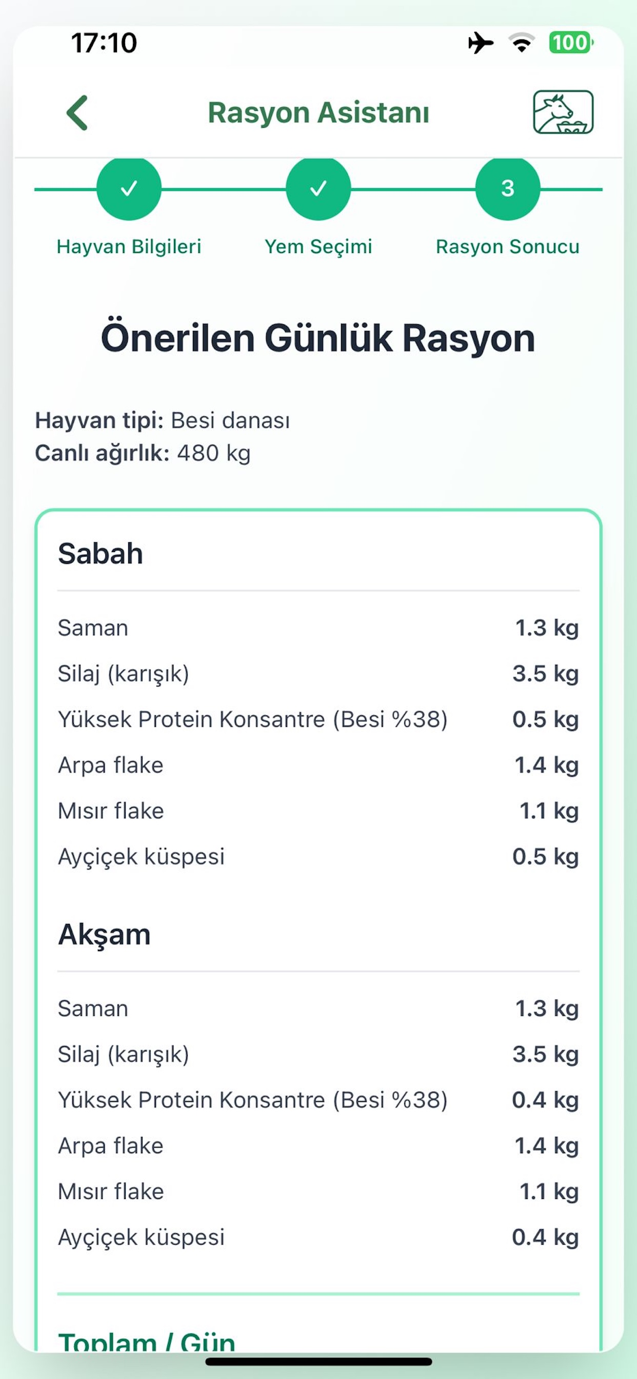Rasyon Asistanı screenshot 4