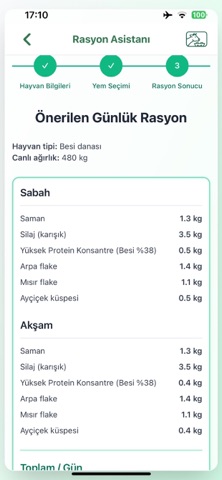 Rasyon Asistanı screenshot