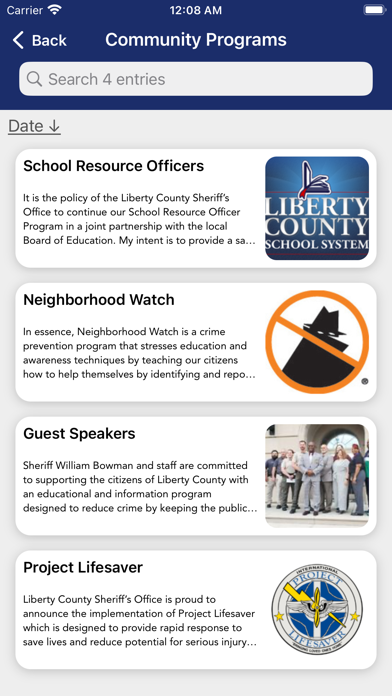 Liberty County Sheriff, GA Screenshot