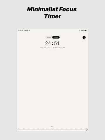 Karu: Minimalist Focus Timer iPad screenshot