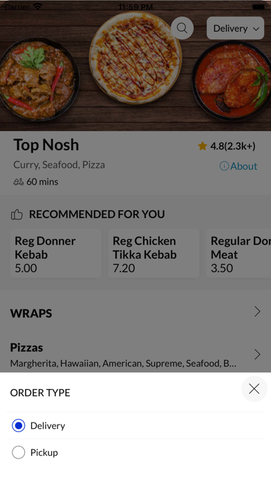 Top Nosh Manchester. Screenshot