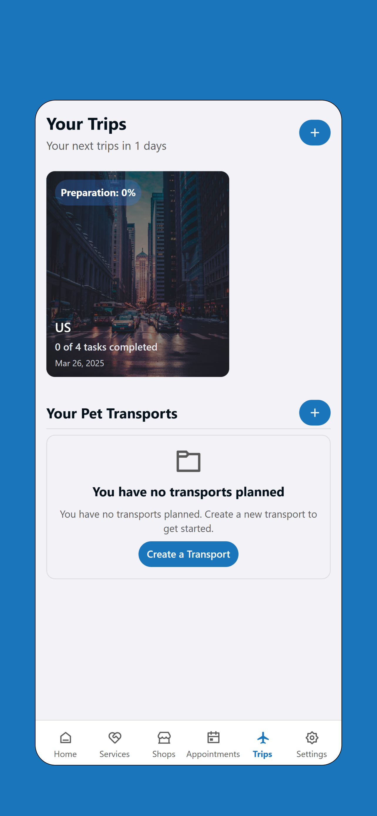 TravelReadyPets - Pet Owner