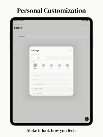 Huete - Build Your Own Planner iPad screenshot