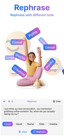AI Keyboard: Reply & Grammar Screenshot 4 of 5