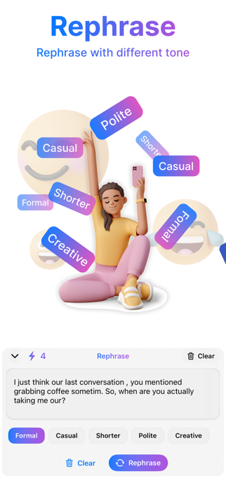 AI Keyboard: Reply & Grammar Screenshot 4 of 5