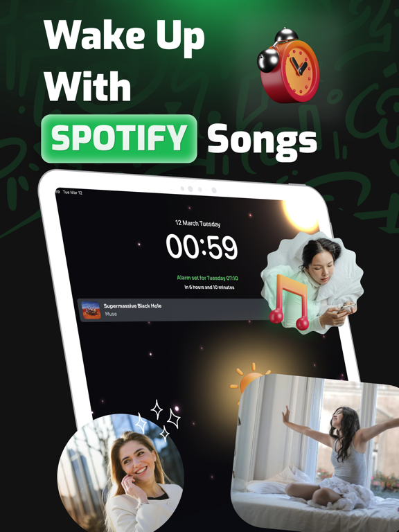Alarm & Ringtones for Spotify iPad screenshot 3 - Utilities app