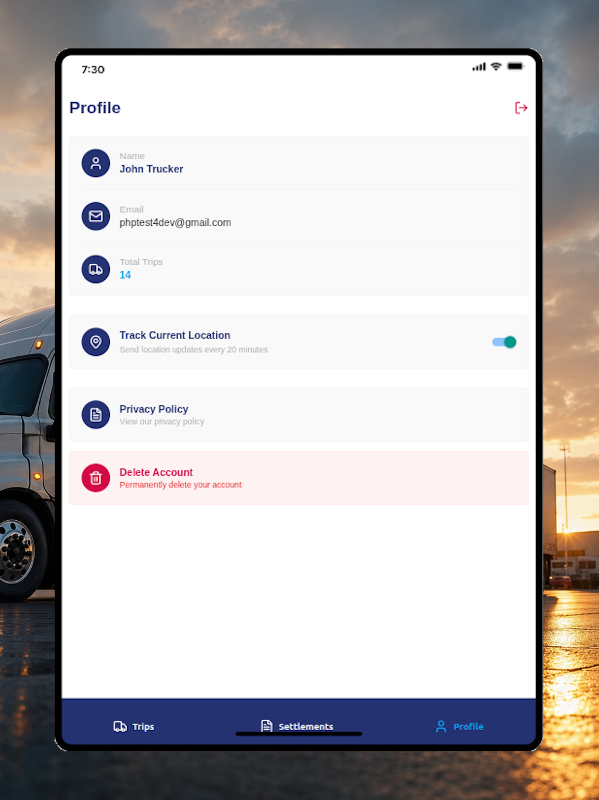 Trucking365 TMS Driver App