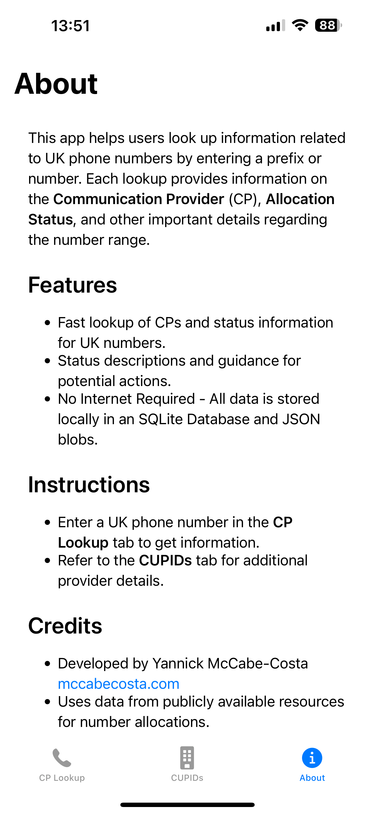 TelcoTools Lookup