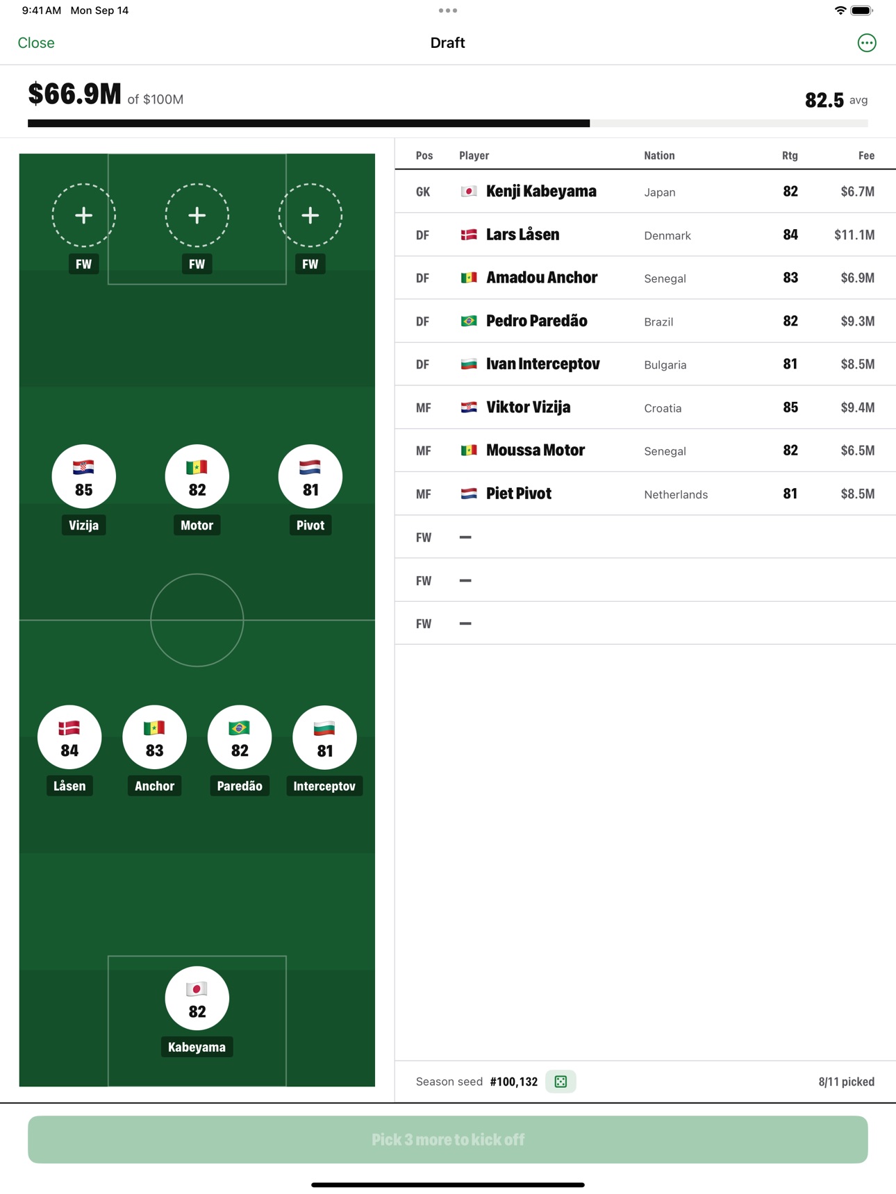 Screenshot 7 of Soccer Draft: Undefeated XI