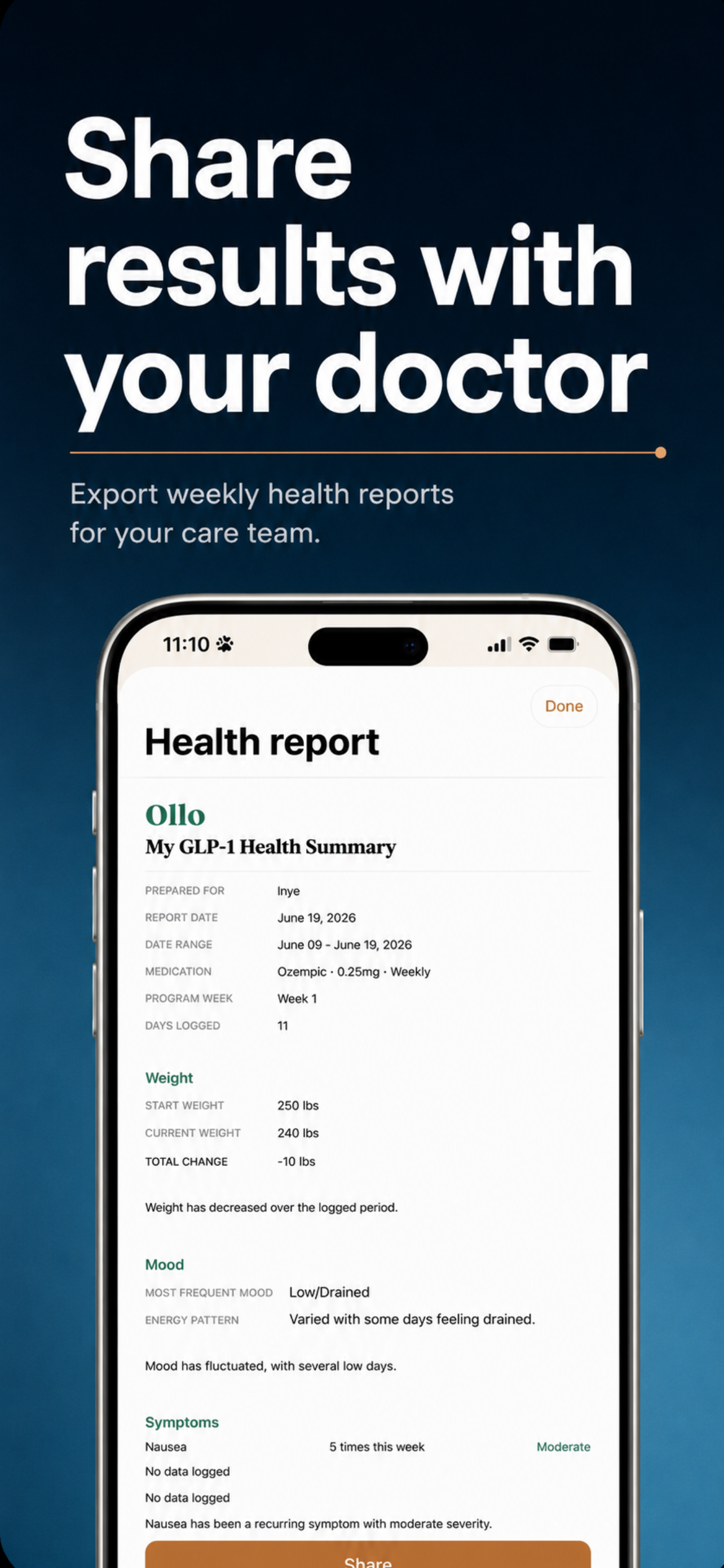 Ollo: GLP-1 Tracker & AI screenshot 6