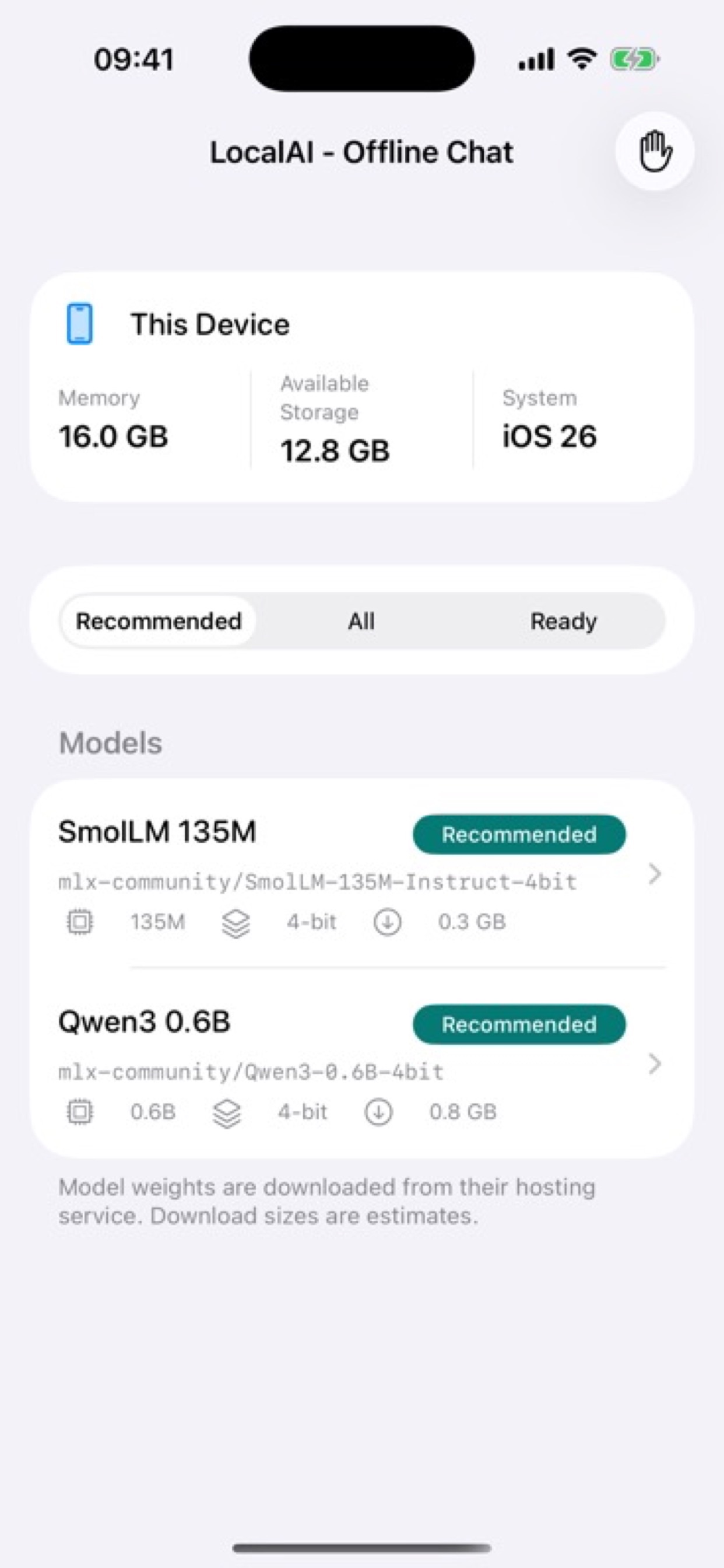 Screenshot 1 of LocalAI - Offline Chat