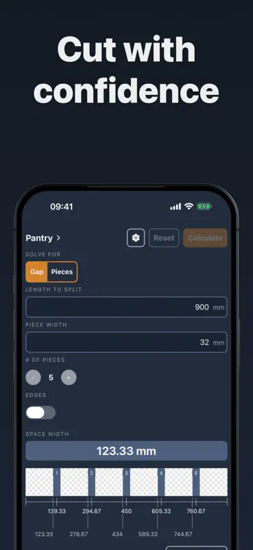 Even Spacing Calculator screenshot 2 of 6