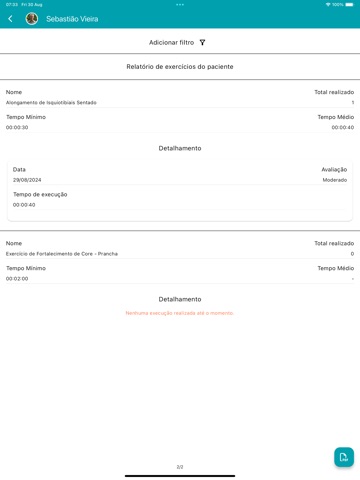 FisioCare Neurogroup iPad screenshot