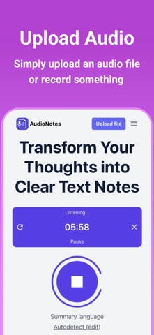 AudioNotes: Speech To Text Screenshot 2 of 4