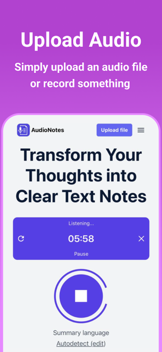 AudioNotes: Speech To Text Screenshot 2 of 4