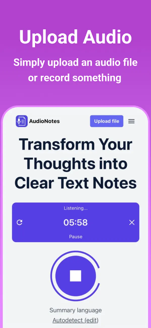 Screenshot #2 pour AudioNotes: Speech To Text