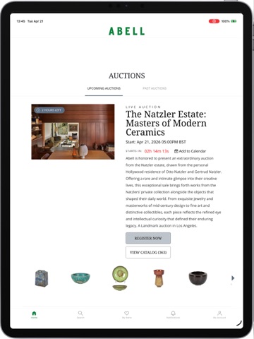 Abell Auction iPad screenshot