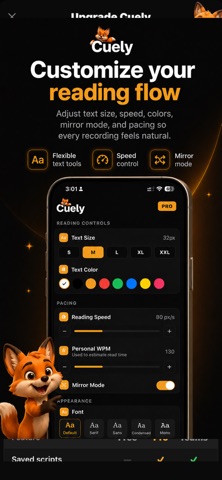 Cuely - Teleprompter iPhone screenshot