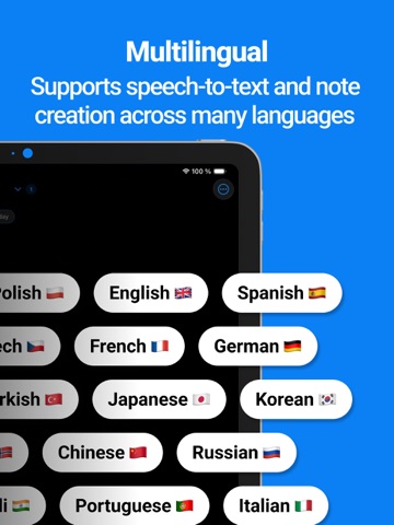 TalkToNote — Voice Notes & AI iPad screenshot