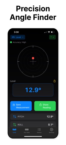 Level Tool - Angle Measure iPhone screenshot