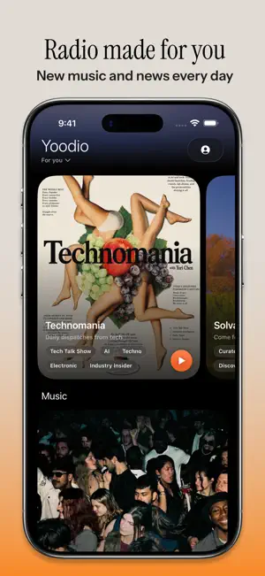 Yoodio: AI Radio with Live DJs screenshot 1