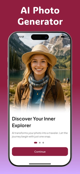 Screenshot of AI Photo Generator: Ventry