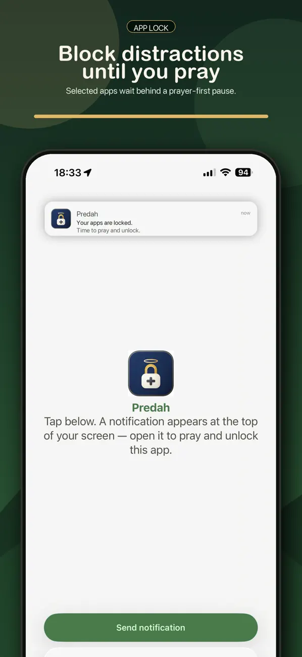 Screenshot #1 pour Block Apps for Prayer - Predah