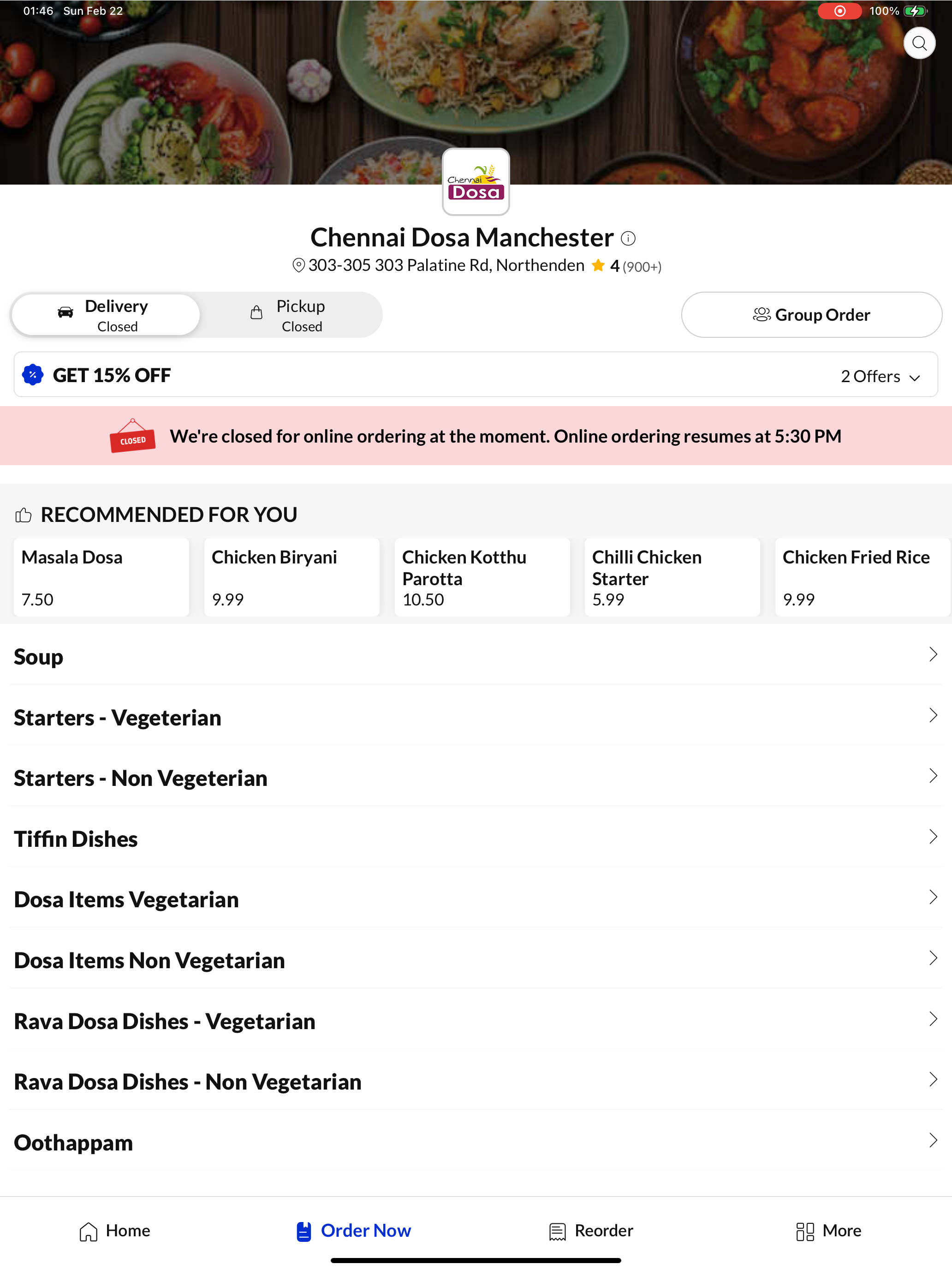 Chennai Dosa Manchester.