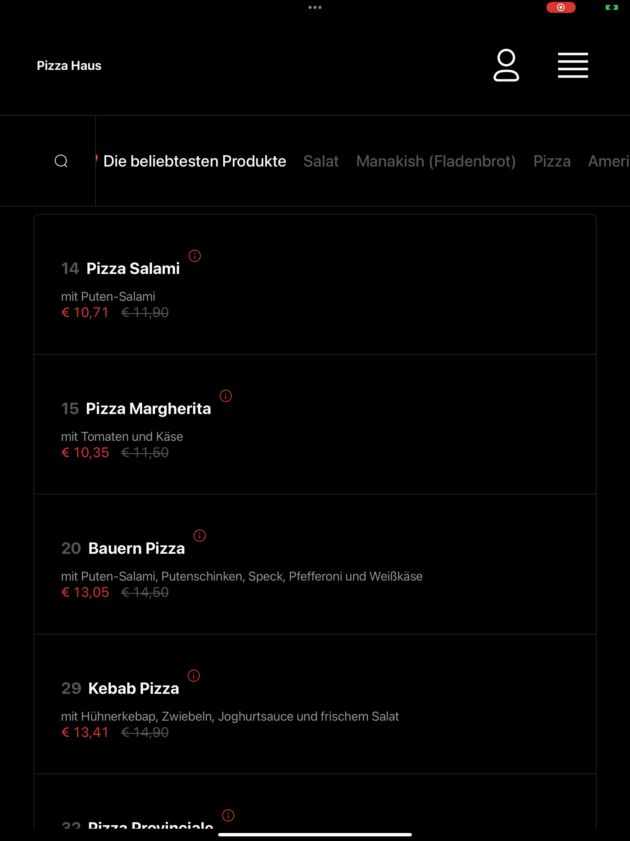 Pizza Haus AT screenshot 14