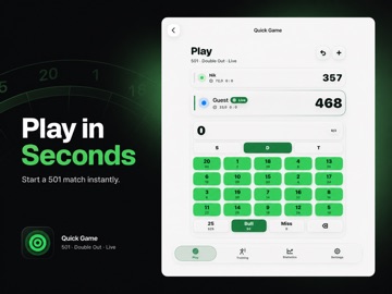 Darts Tracker Scorer iPad screenshot
