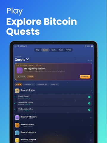 Odyssey: Bitcoin Quest & Learn iPad screenshot