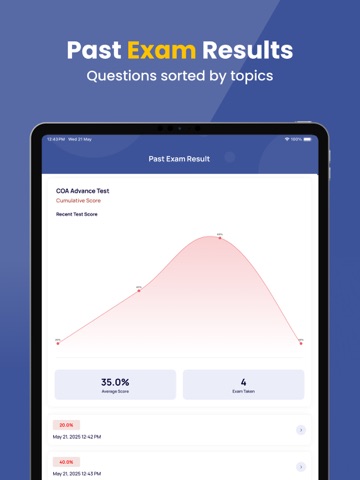 COA Practice Prep Test iPad screenshot