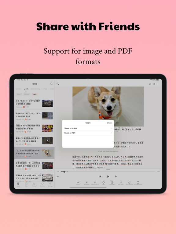 Easy Japanese - Read & AI Talk iPad screenshot 7 - Education app