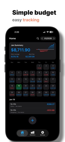 Budget Calendar - Expense Screenshot 1 of 5