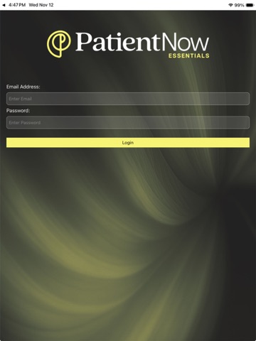 PatientNow Essentials iPad screenshot